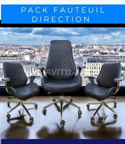 Chaise président en cuir avec têtière incorpore 