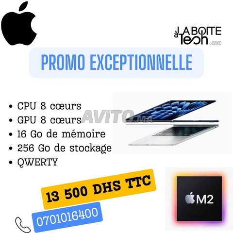 APPLE MacBook Air M2, 16Go RAM, 256 GB SSD