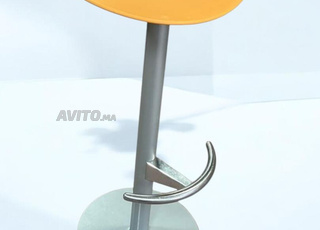 TABOURET DE BAR COMA PVC ET METAL JAUNE