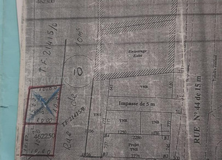 قطعة أرضية 100متر عقد عدلي مسجلة