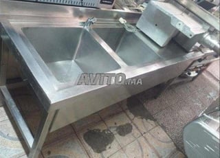 plonge levier double inox 