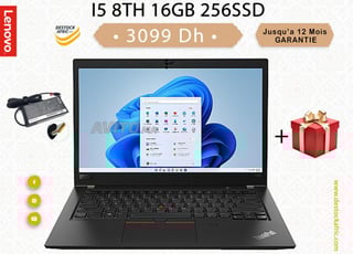 ThinkPad T480s i5 8th 16GB 256SSD 