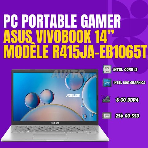  ASUS Vivobook 14 - i3, 8Go RAM & SSD 256Go