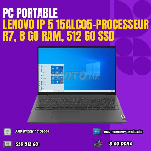 PC Portable Lenovo IdeaPad 5 - Ryzen 7, 512Go SSD