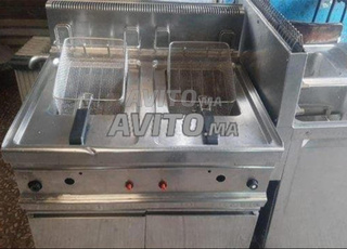 friteuse double sur placard gaz 