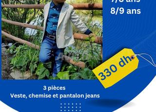 ensemble veste, chemise et pantalon garçon 