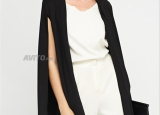 Longline cape blazer en Promotion