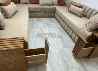 canapé d'angle moderne en forme de U