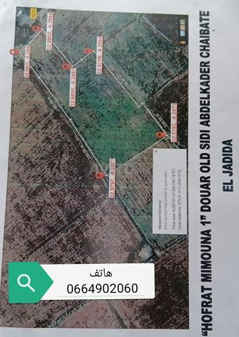 بقعة فلاحية الطرق الرابط بين بالجديدة أولاد فرج 