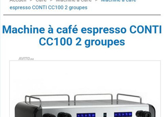 machine café CONTI 2 avec broyeur à café