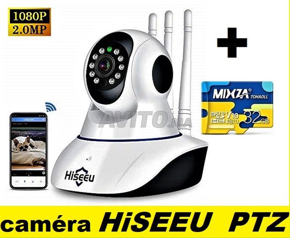 CAMERA iP WiFi HiSEEU & CARTE SD MiXZA 32 GB