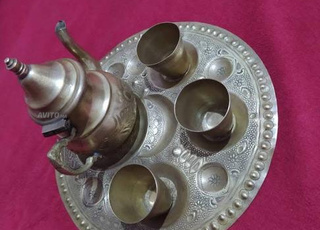 Service à thé marocain en cuivre