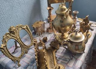  objets décorations en cuivre 