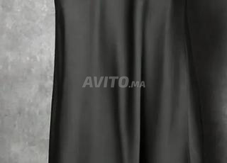 jupe maxi noir au satin 