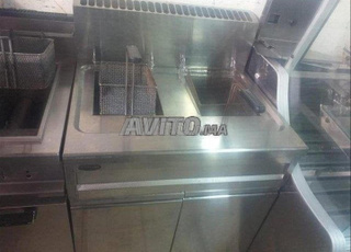 friteuse double sur placard gaz 