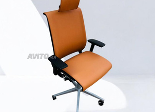 📌Chaise Steelcase thinks cuir marron appui tête📌