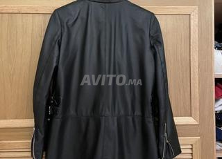 veste en cuire noire 