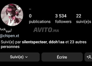 Compte instagram 3.5K follower