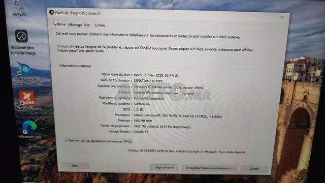 Pc tablette SURFACE GO 2 PRO 120G/8RAM