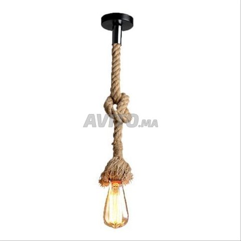    Lampe à suspension en corde de chanvre