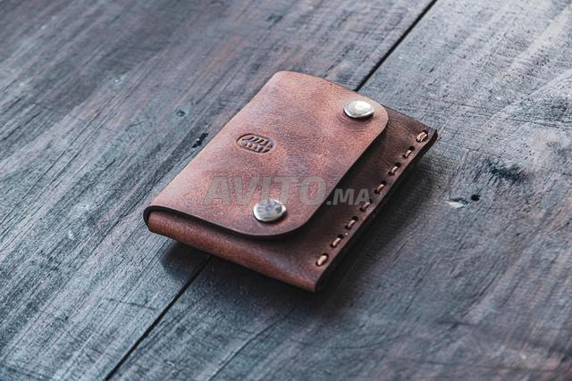 Portefeuille minimaliste en cuir véritable