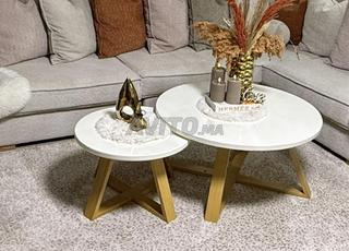 2 Table basse ronde 90cm/60cm