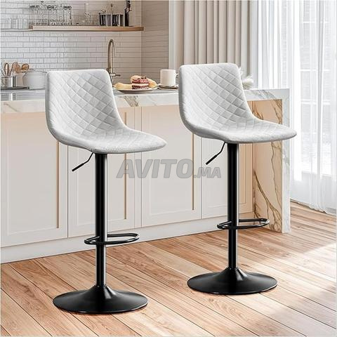 tabouret de bar simili cuir  - 2