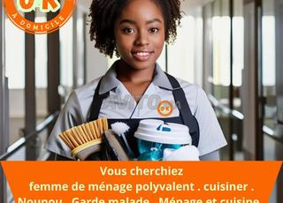 امرأة تنظيف متعددة المهارات أفريقية ومغربية