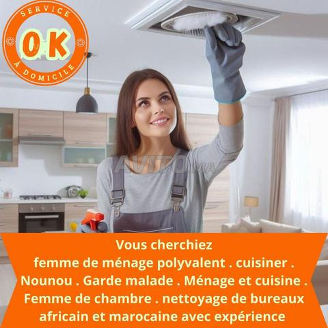 امرأة تنظيف متعددة المهارات أفريقية ومغربية