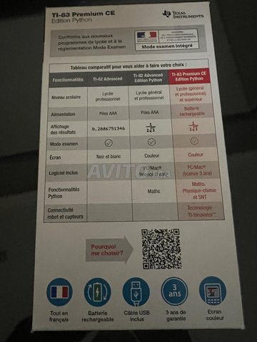 calculatrice scientifique Texas TI 83 Python