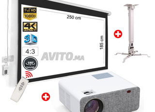 PACK Projecteur SD500 ANDROID 9.0 Écran et Support