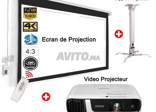 Pack vidéo projecteur complet écran et support