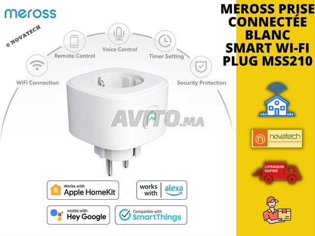 Meross Prise Connectée Smart Wi-Fi Plug MSS210 EU