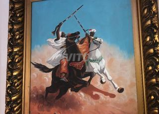 Tableau Peinture Chevalerie Fantasia