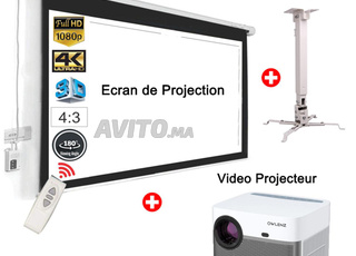PACK Projecteur SD600 ANDROID 9.0 Écran et Support