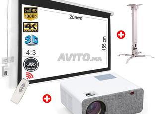 حزمة جهاز العرض SD500 أندرويد 9.0 وشاشة ودعامة