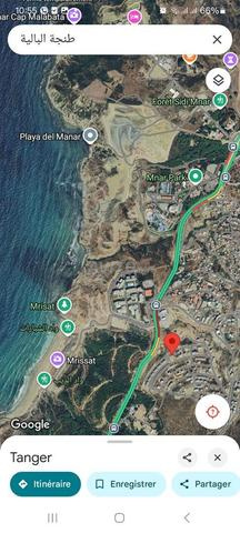 Terrain villa 3 façades vue mer 10500 dh