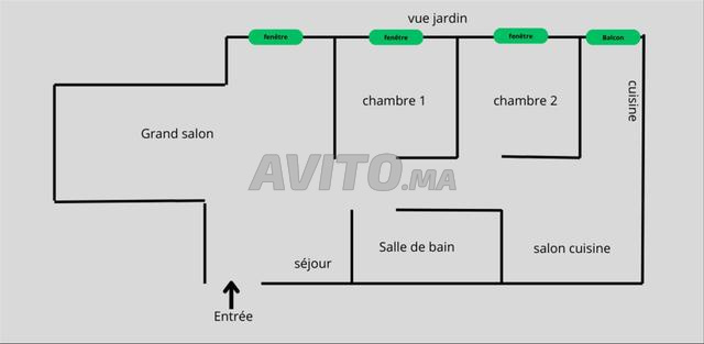 Appartement à vendre 77 m² à BD IBN TACHFINE