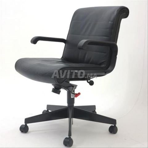 📌FAUTEUIL KNOLL RICHARD SAPPER CUIR NOIR📌