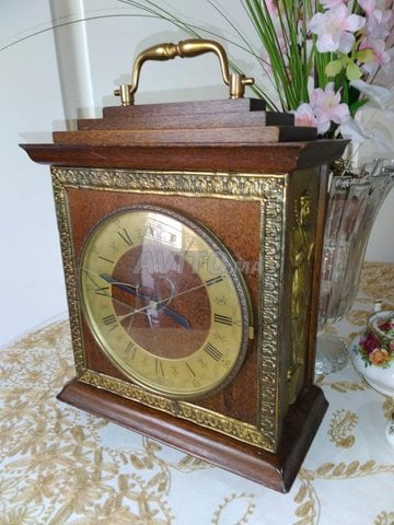 Ancien horloge en bois et bronze 