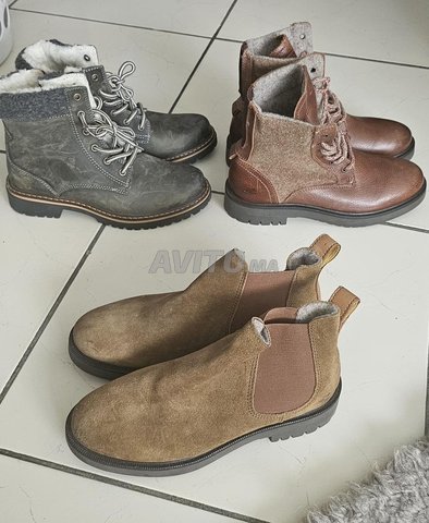 Lot de 3 chaussures en cuir/daim
