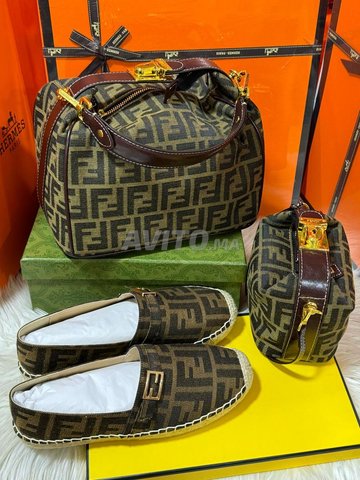 Ensemble Assortie Sac et Ballerine Fendi FN7654