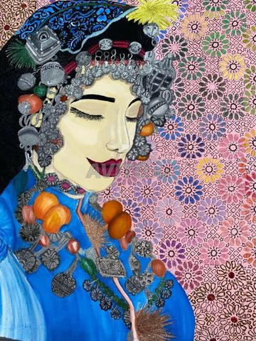 طابلو يدوي بزخارف مغربية تقليدية فن ودكور للصالون 