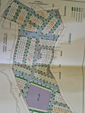 Terrain Rdc 4 étages Rue 30 métre lotisement 