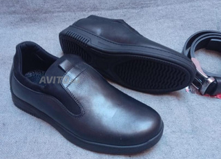 Chaussures Cuir de Confort Médical Semelle Gomme 