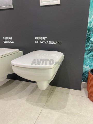 Toilette suspendu Geberit - Rimless abattant slim