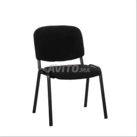 Chaise d'attente de bureau en tissu semi métalique - 2