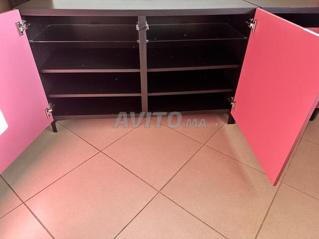 Meuble tv avec rangement 180x42x74 cm  - 2