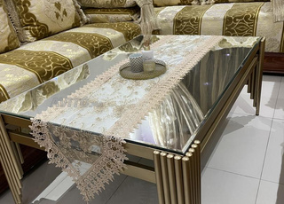 Table séjour moderne  en verre plus miroir 