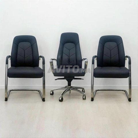 fauteuil en simili cuir président avec visiteur
